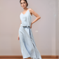 A-Line Linen Wrap Skirt METZ with Belt