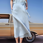 A-Line Linen Wrap Skirt METZ with Belt