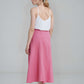 A-Line Maxi Linen Skirt REIMS Bohemian with Zipper
