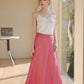 A-Line Maxi Linen Skirt REIMS Bohemian with Zipper