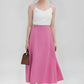 A-Line Maxi Linen Skirt REIMS Bohemian with Zipper