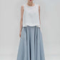 Asymmetrical Linen Skirt GENEVA A-Line Pockets