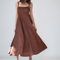 Beach Sleeveless Linen Sundress LILLE with Casual Straps