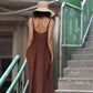 Beach Sleeveless Linen Sundress LILLE with Casual Straps
