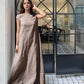 Boho Mustard Linen Maxi Dress MALLORCA Plus Size