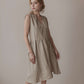 Boho Sleeveless Linen Dress SEDONA V-Neck Pockets
