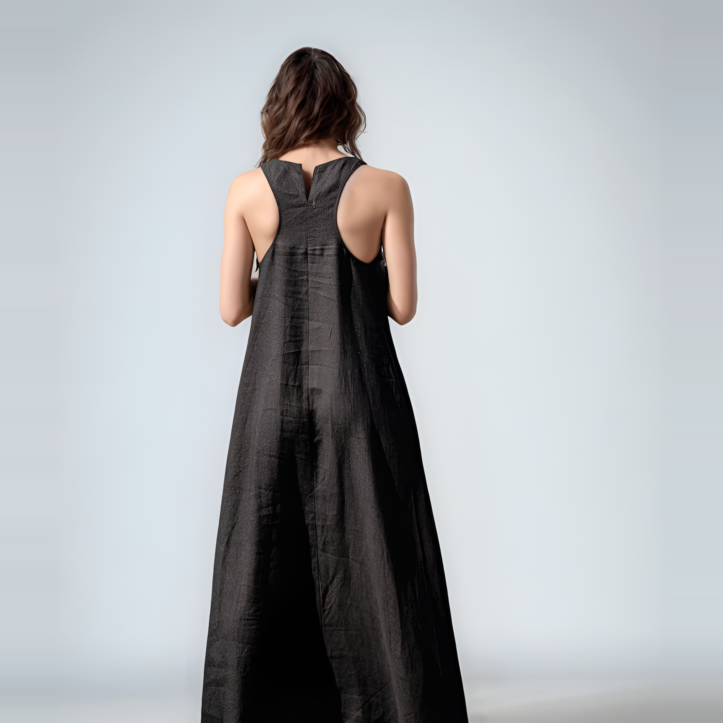 Casual Plus Size Linen Maxi Dress ZURICH