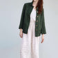 Elastic Waist Midi Linen Skirt NANCY for Summer