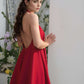 Halter Linen Mini Dress BLOIS Open Back Tie