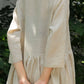 Handmade Pocket Linen Midi Dress AMIENS Casual