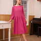 Handmade Pocket Linen Midi Dress AMIENS Casual