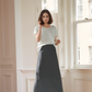 High-Waisted A-Line Linen Skirt BANFF Long Fit