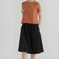 High Waist A-Line Linen Skirt LYON Midi Casual