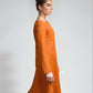 Long Sleeve Linen Dress LILLE Wide Trapeze Pockets