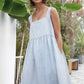 Loose Summer Linen Dress TOULOUSE in Sky Blue