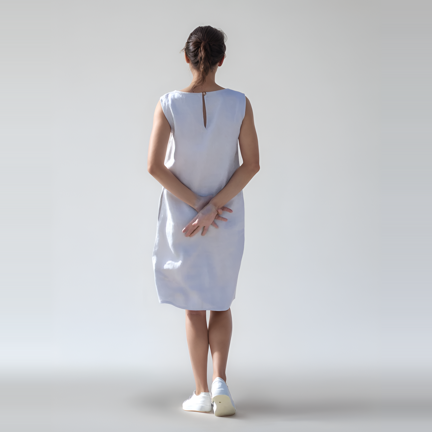 Minimalist Linen Dress DIJON with Side Pockets