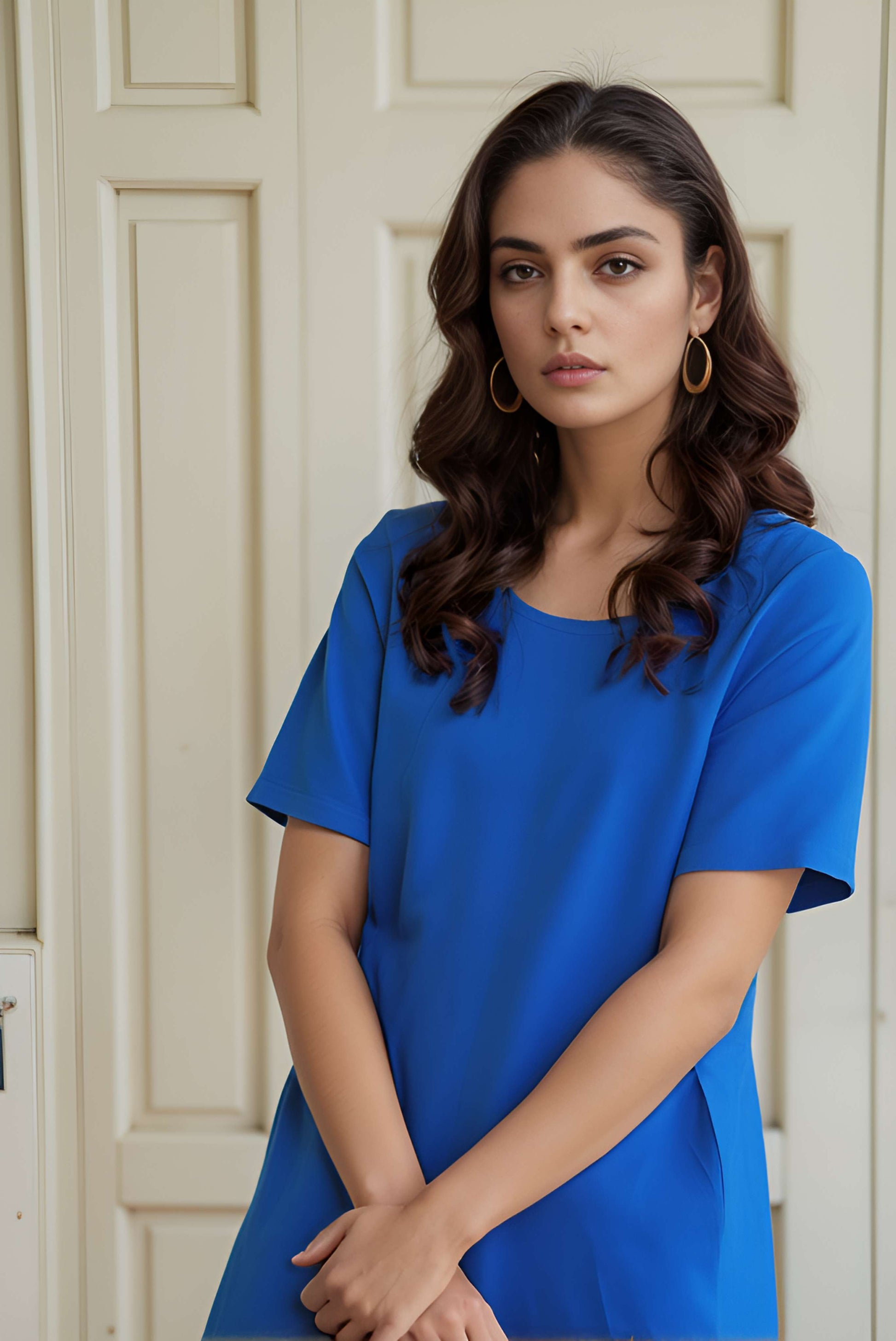 Minimalist Linen Midi Dress BANFF
