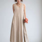Oversized Boho Linen Maxi Dress GRENOBLE for Plus Size