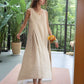 Oversized Boho Linen Maxi Dress GRENOBLE for Plus Size