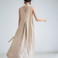 Oversized Boho Linen Maxi Dress GRENOBLE for Plus Size