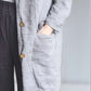 Oversized Casual Linen Coat ANNECY with Pockets
