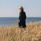 Plum Trapeze Linen Dress TENERIFE with 3/4 Sleeves