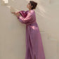 Puff Sleeve Linen Boho Dress BRUGES Ankle Length