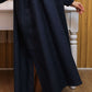 Puff Sleeve Linen Boho Dress BRUGES Ankle Length