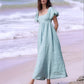 Puffy Maxi Linen Dress RENNES Romantic Loose