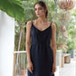 Resort Linen Slip Dress LYON with Side Slit