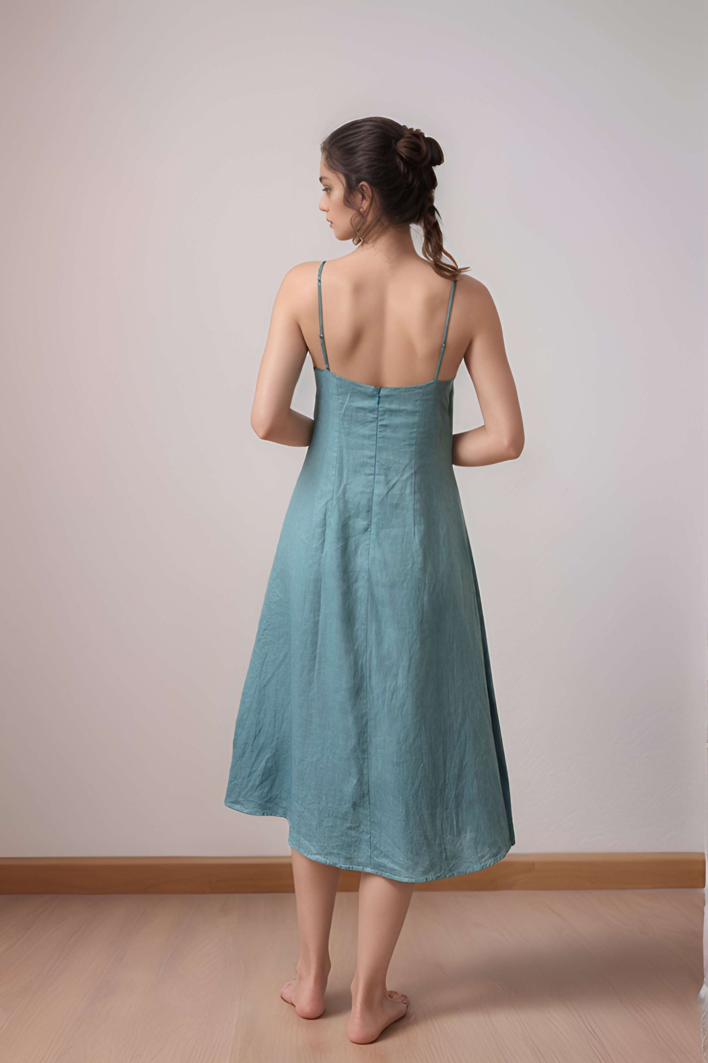 Sleeveless Linen Sun Dress TOULON for Beach Weddings