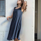 Sleeveless Loose Linen Swing Dress LIMOGES for Summer