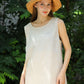 Sleeveless Pocket Linen Midi Dress ULURU for Plus Size