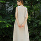 Sleeveless Pocket Linen Midi Dress ULURU for Plus Size