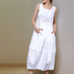 Sleeveless Linen Midi Dress CAEN Boho Balloon