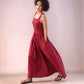 Sleeveless Linen Midi Dress CAEN with Bow Pockets