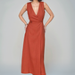 Sleeveless Wrap Linen Maxi Dress ALBI Summer Flowy
