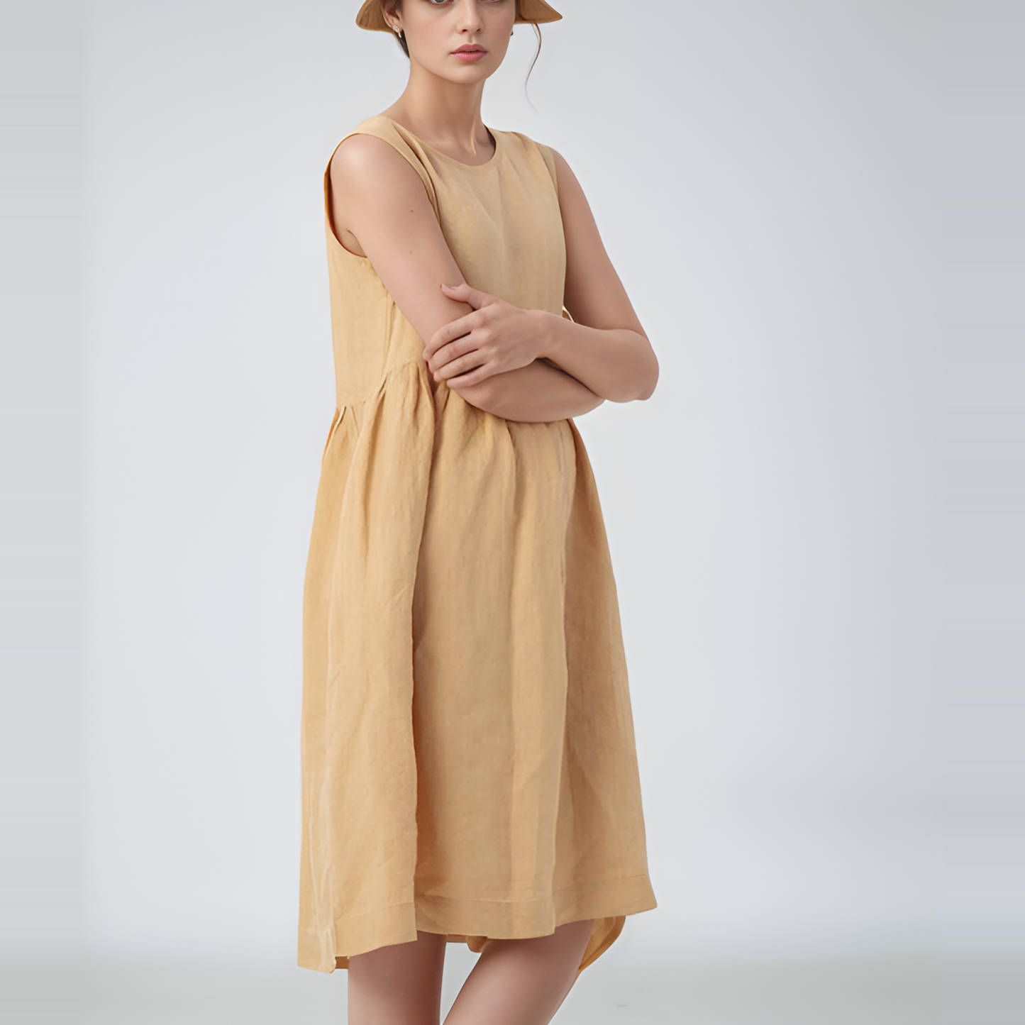 Soft Washed Linen Pocket Dress BESANCON for Women