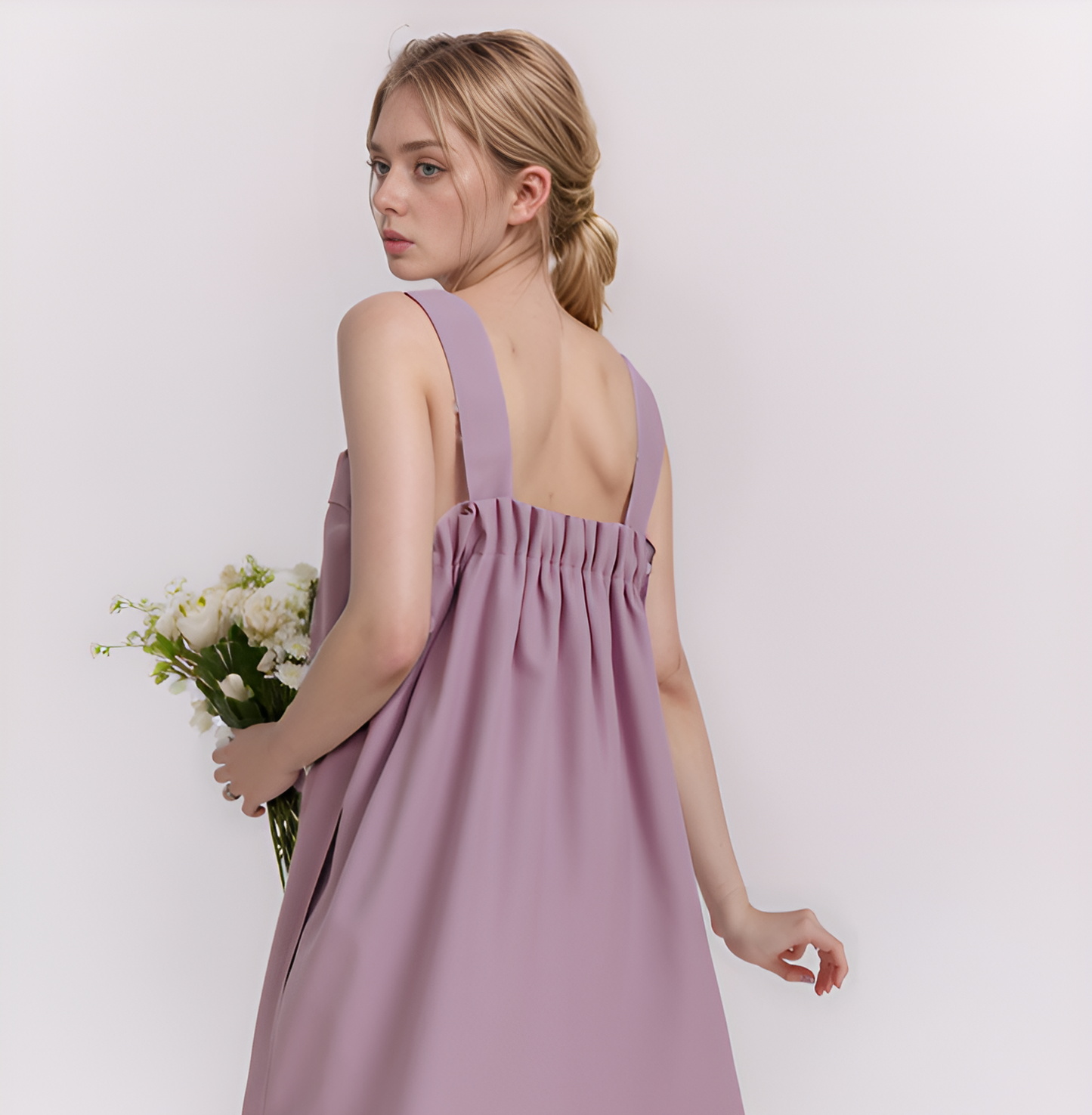 Tank Linen Maxi Dress ARLES Sleeveless Pockets
