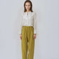 Wide Leg Cotton Linen Pants LILLE Boho Elastic